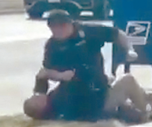 Police excessive force incident with officer striking Jonathan Kim