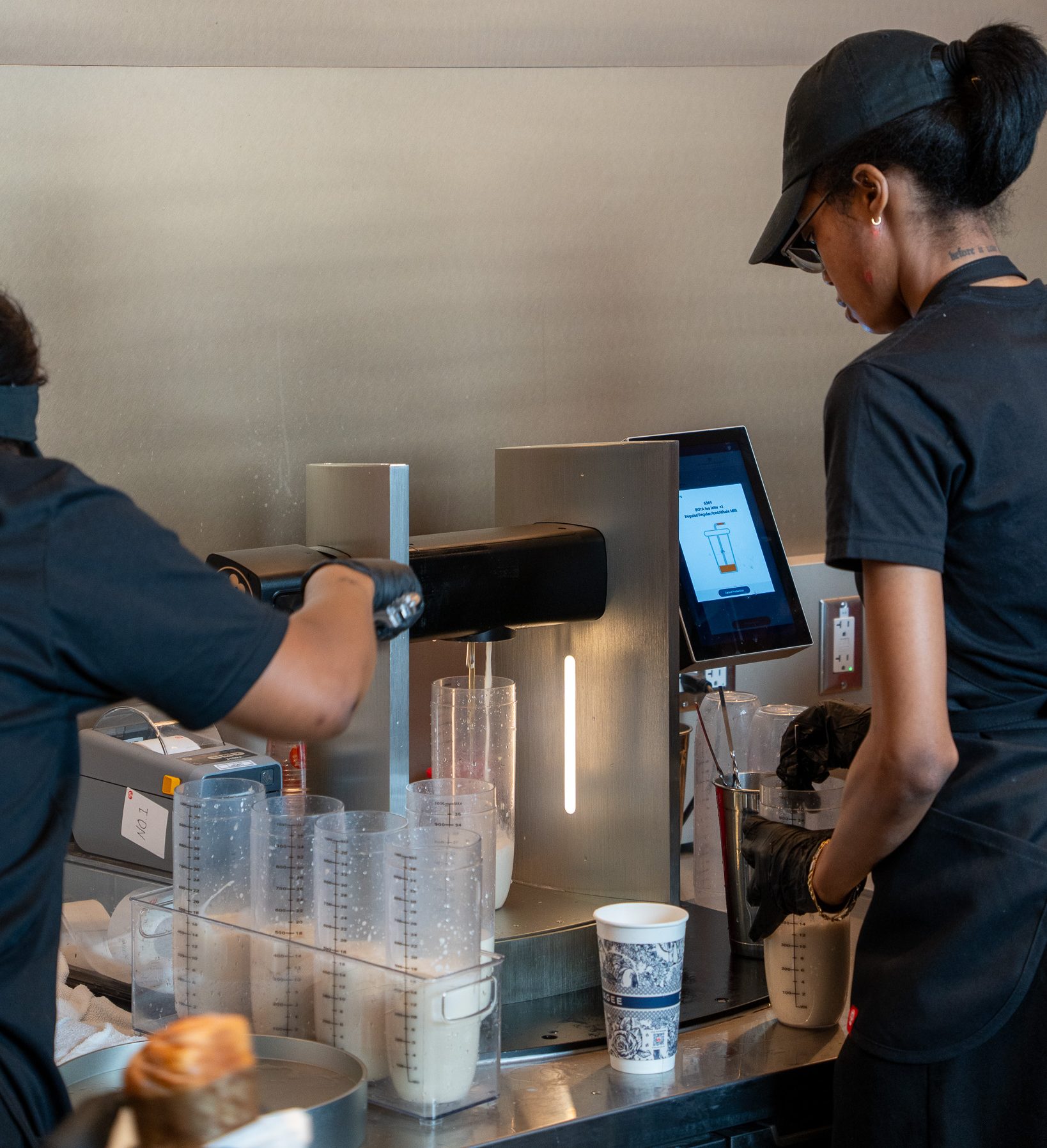 Chagee H-Machine brewing customized to-go teas at Westfield Century City