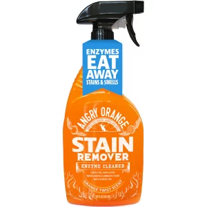 Angry Orange recall product showing Orange Twist Scent enzyme stain remover bottle sold nationwide