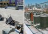 LA Fashion District Copper Theft Leaves Korean Business Owners Frustrated Damaged commercial air conditioning units and barbed wire installed on a rooftop to prevent copper theft in L.A.’s Fashion District.