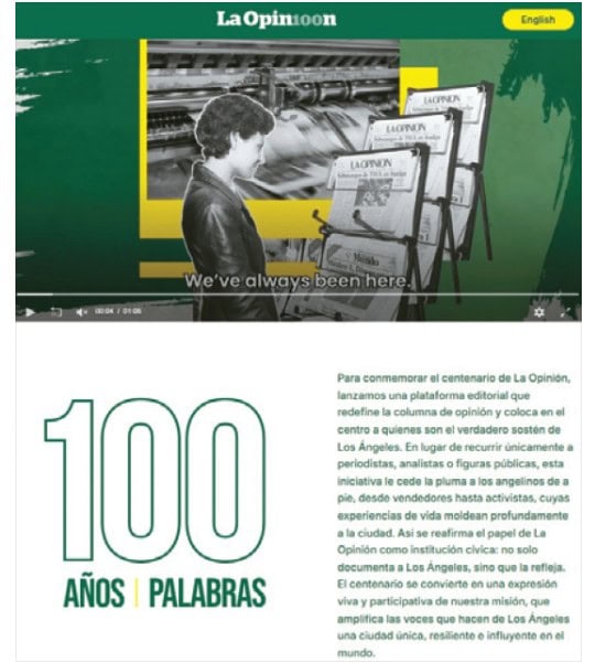La Opinion Centennial Minority Media