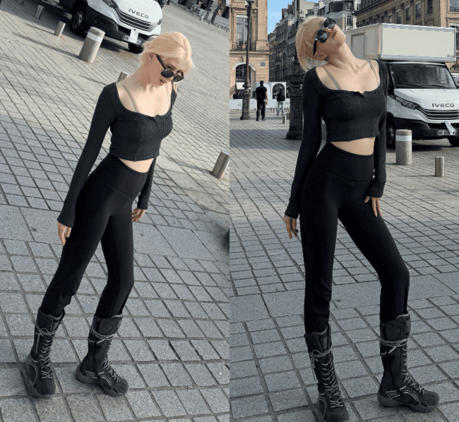 Han So-hee — Blonde Hair & Leggings: Bold Daily Look Captivates Fans