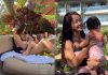Lee Si-young β Hip Mom Enjoys Pool Time While Feeding Her Baby Lee Si-young